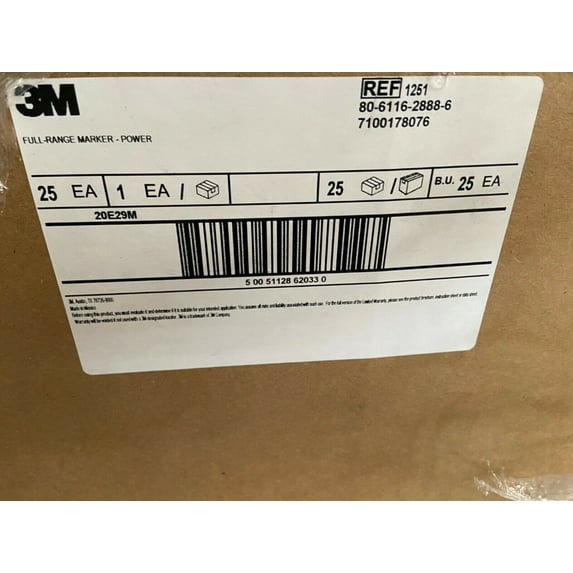 (Brand New) (Box of 25) 3M 1251-XR/ID POWER FULL-RANGE MARKER