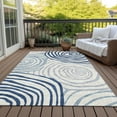 thumbnail image 6 of Addison Rugs Chantille Indoor/Outdoor Transitional Swirls Blue Washable Rectangle Rug, 9' x 12', 6 of 6