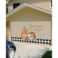 thumbnail image 5 of Thanksgiving Garage Door Banner Cover 6 x 13 ft, Thanksgiving Farm Fresh Pumpkin Vintage Pattern Garage Door Decorations Holiday Christmas Backdrop Decor for Winter New Year Xmas Party, 5 of 6