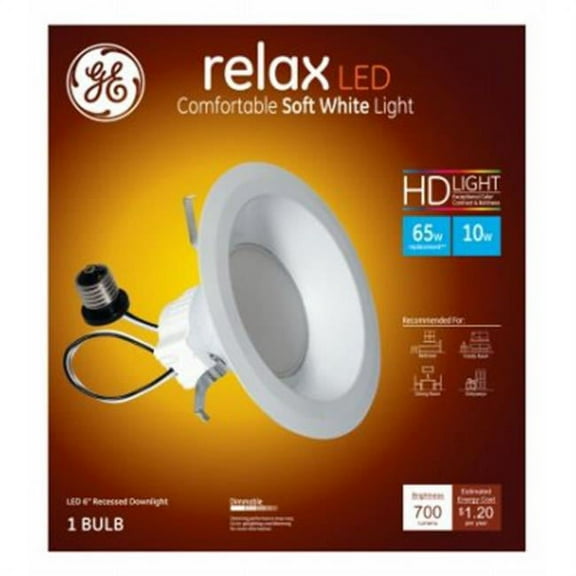 G E Lighting 4 Packs GE10W WHT RS6 Rel Bulb