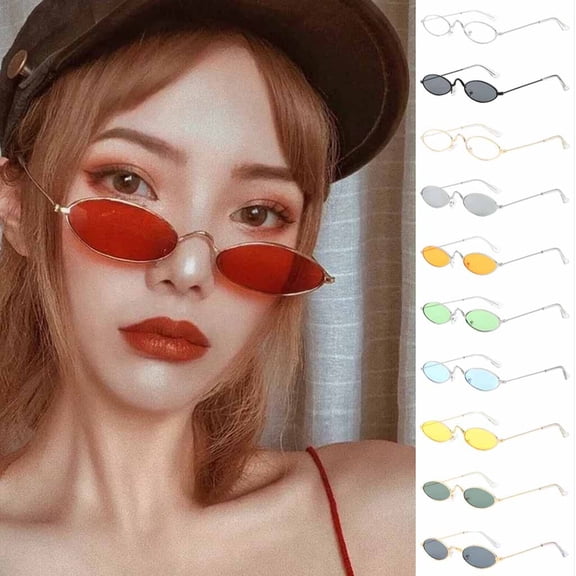 Miorin Under $5 Trendy Polarized Aviator Sunglasses for Women Men Trendy Y2K 90s Vintage Designer Multicolor Frame Red Lens Sunglasses