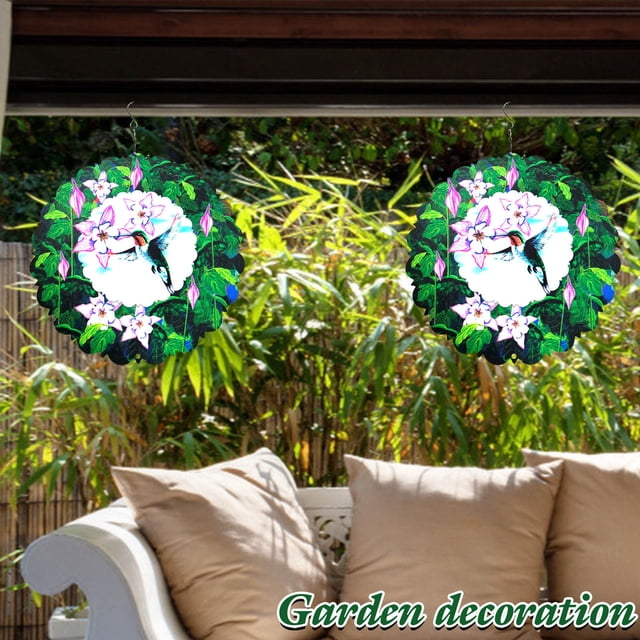 onlyliua ¡ ¡Ofertas Del Día! ¡Liquidación! Artesanía de Jardín de Hierro, Colgante Decorativo para El Hogar, Colibrí, Viento para Ahuyentar Pájaros.