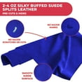 thumbnail image 6 of ELW Premium Suede Cowhide 2-4 oz 1-1.6mm - Soft Full Grain Pre-Cut Side Leather - 4-6 SQ FT,Royal Blue - USA Made Silky Buffed Suede Fabric Leather for Car Upholstery, Crafts, Garments, Furniture, 6 of 9