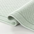 thumbnail image 1 of Arkwright 100% Cotton Bathroom Rug - High Absorbent Stylish Textured Woven Design Bath Mat, Slip Resistant Backing for Shower and Bathtub Floor, 24x36 in - Green, 1 of 5