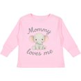 thumbnail image 3 of Inktastic Mommy Loves Me Cute Elephant Boys or Girls Long Sleeve Toddler T-Shirt, 3 of 5