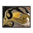 thumbnail image 2 of Designart Gold And Black Marbled Rippled Texture I FLOAT FRAME WALL ART, 2 of 4
