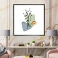 thumbnail image 2 of Designart 'Abstract Minimal Shapes Under Flowers II' Modern Framed Canvas Wall Art Print, 2 of 5
