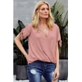 thumbnail image 4 of ABPHQTO Blusa drapeada carismática rosa de mujer, 4 of 5