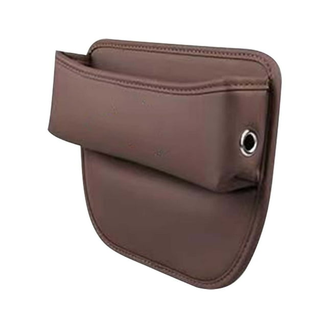 Car Seat Gap Organizer 1PC,Storage Box for Center Console11.81x11.02in,Leather Material Prevents Item Loss While Driving(Brown)