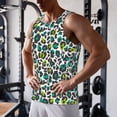 thumbnail image 5 of Cauagu Green Leopard Print Men's Sleeveless Muscle Shirts,Tank Tops Quick Dry Workout Tank Top Gym Muscle Tee Fitness Bodybuilding T Shirt for Men-Small, 5 of 7