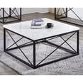 thumbnail image 2 of Steve Silver Skyler White Marble Top Square Cocktail Table, 2 of 5