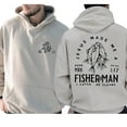 thumbnail image 4 of Jesus Made Me a Fisher of Men Hoodie – Mark 1:17 Bible Verse 2-Sided Christian Hoodie, Faith-Based Unisex Pullover, 4 of 7