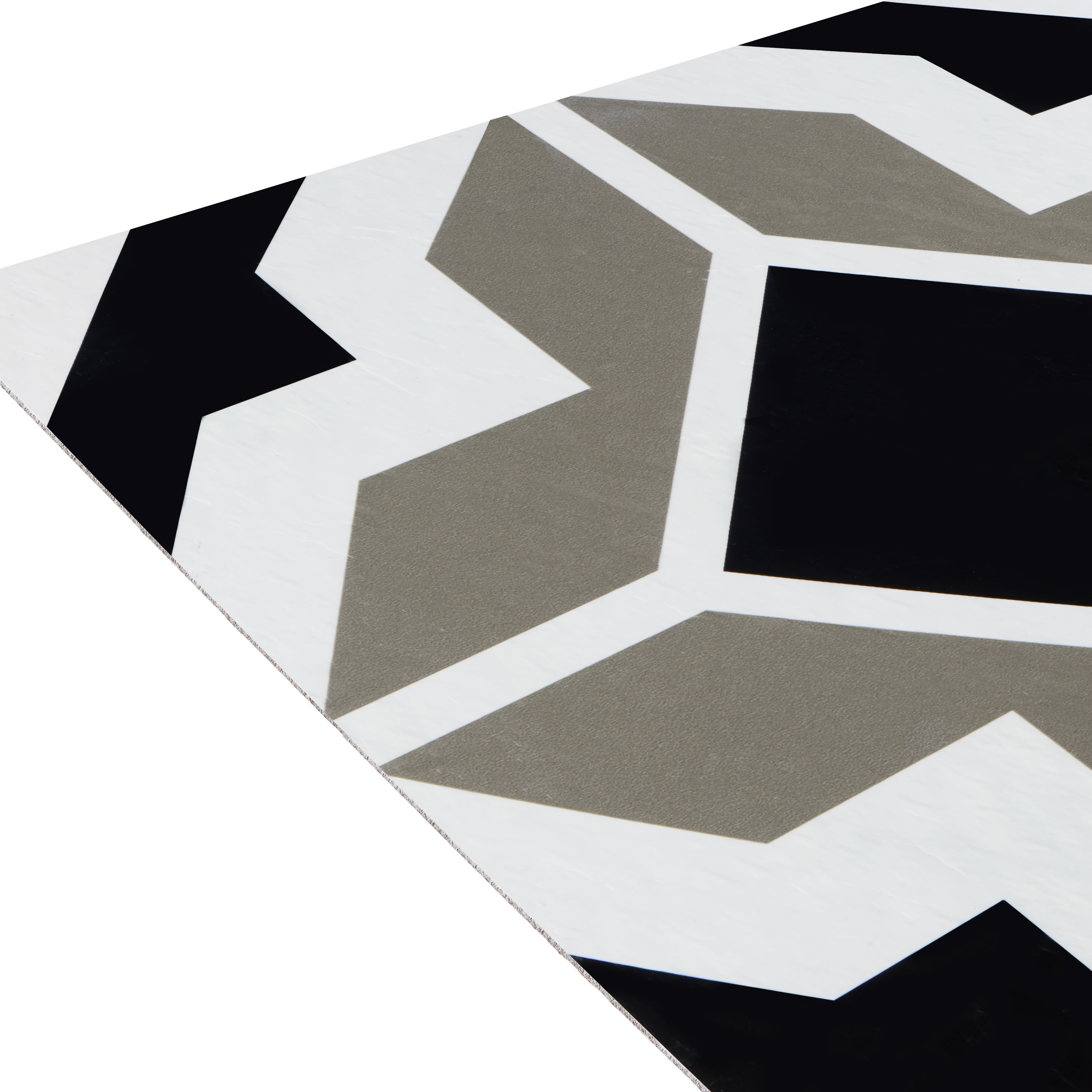 Retro 12x12 Peel & Stick Vinyl Floor Tile - Onyx Star - 20 Tiles/20 sq. ft.