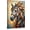 Frame-style, variant on Native American Inspired Horse Canvas Print Wall Art,Feathered Bridle Decor,Tribal Equestrian Poster for Bedroom Living Room,Cultural Animal Artwork Decor