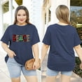 thumbnail image 4 of Anbech Christmas Trees Shirt Women Plus Size Graphic Top Merry Christmas Letter Short Sleeve Tshirt, 4 of 9