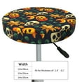 thumbnail image 4 of Round Bar Stool Seat Covers, Halloween Skull Elastic Round Chair Cover Stool Seat Slipcover Bar Stool Cushions Round Pad for 12-14 inch, 4 of 7
