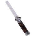thumbnail image 3 of Peine de navaja, Switchblade Peines para Cabello, Peine de bolsillo plegable, Herramientas de peinado para el uso de cualquier ocasión, (marrón) EOTVIA NO, 3 of 3