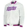 thumbnail image 2 of Men's Mitchell & Ness White Toronto Raptors Hardwood Classics  Throwback Wordmark Raglan Full-Snap Jacket, 2 of 3