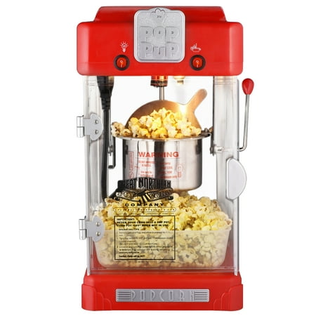 Great Northern Popcorn Machine “Pop Pup” Retro Style Popcorn Popper, (2.5oz,