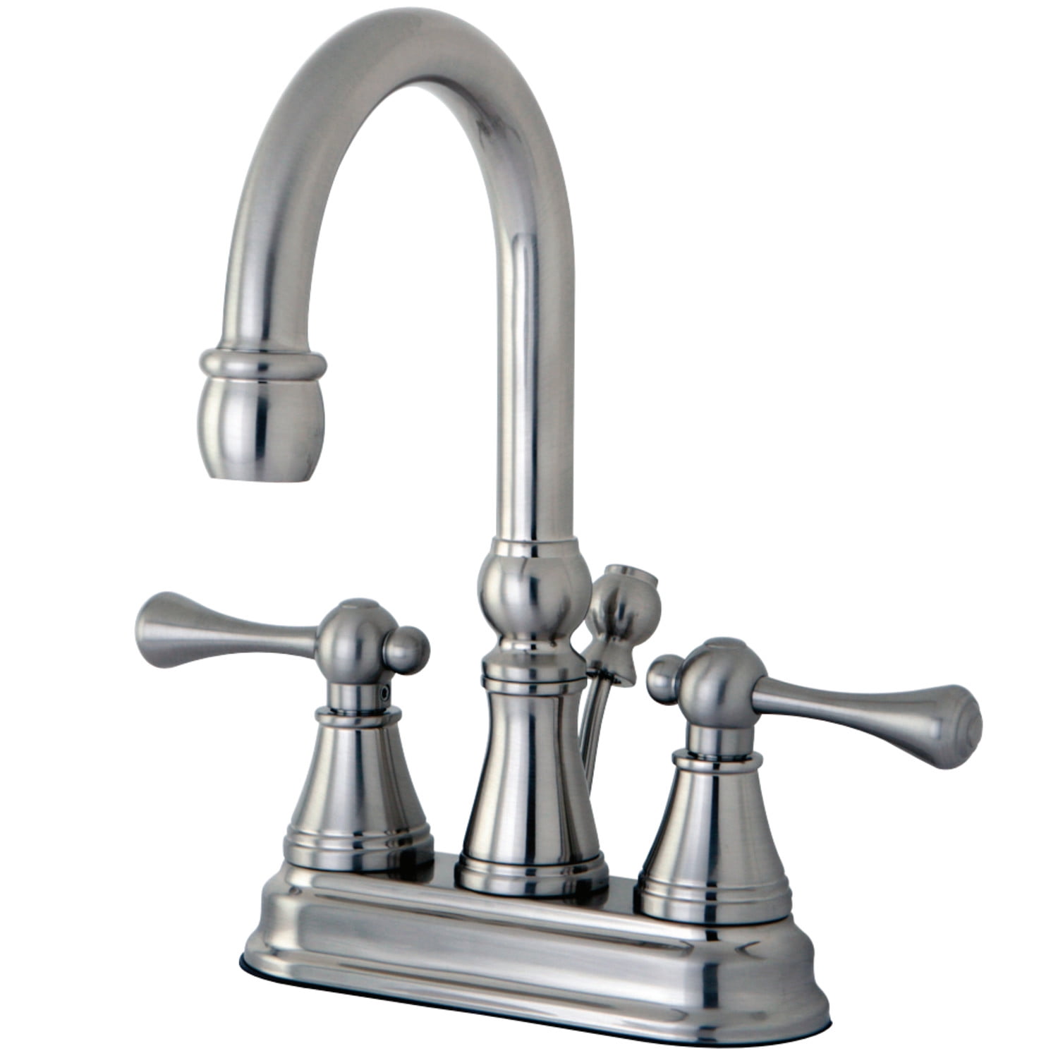 Centerset bathroom faucets brushed nickel