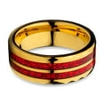 thumbnail image 2 of Yellow Gold Tungsten Ring,8mm Wedding Ring,Anniversary Ring,Engagement Ring,Tungsten Carbide Ring,Glitter Ring, 2 of 4