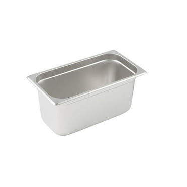 Winco SPJL-306, 6-Inch Deep, One-Third Size Anti-Jamming Steam Table Pan, 25 Gauge, NSF