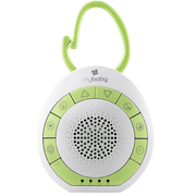 Homedics MyBaby Soundsleep On the Go, Baby Sound Machine, White Noise Sound Machine for Travel and Nursery. 4 Soothing Sounds, Integrated Clip, Batteries Included, L 1.9in x W 4.0in x H 4.17jn, 0.35lb