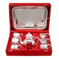 thumbnail image 1 of Silver Plated Tea Pot with 6 Cup & 1 Tray Platter, 1 of 1