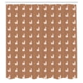 thumbnail image 2 of Ambesonne Ethnic Shower Curtain, Alpacas and Flowers Plot, 69"Wx84"L, Pale Rust Sand Brown, 2 of 4