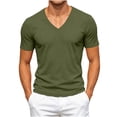 thumbnail image 3 of Oalirro Mens Short Sleeve T-Shirts V Neck Tee Soft Moisture Wicking Casual Summer Basic Tshirts, 3 of 10