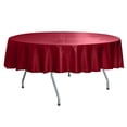 thumbnail image 2 of Ultimate Textile (10 Pack) Reversible Shantung Satin - Majestic 60-Inch Round Tablecloth - for Weddings, Home Parties and Special Event use, Holiday Red, 2 of 4