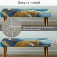 thumbnail image 5 of FUIALDOLG Blue Golden Marble Print Dining Bench Cover Washable Stretch Piano Bench Seat Cover Removable Rectangle Seat Cushion Protector for Home Patio, Bedroom, Hotel, 5 of 7