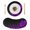 Purple, variant on Purple Rose Round 13 Inch Placemats Set of 8, Abstract Spring Flowers Vintage Black HeatResistant Non Slip Place Mats for Dining Table, Wipeable Braided Kitchen Table Mats for Housewarming