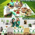 thumbnail image 5 of sruoe Tablecloth, St Patricks Day Tablecloth, Waterproof Machine Washable Foldable Green Rectangle Tablecloths, Table Cloth for Dining, Home, Party Decor, Plastic, 5 of 6