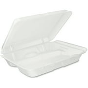 Dart Foam Hinged Lid Containers, 3-Compartment, 9.25 x 9.5 x 3, White, 200/Carton -DCC95HT3R