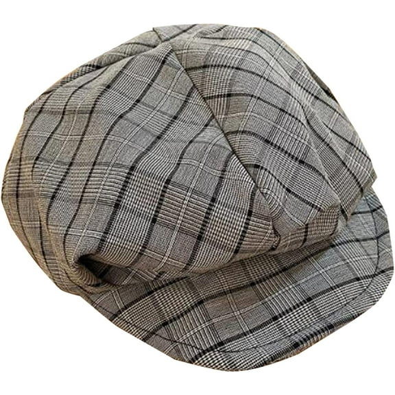 CoCopeaunts Newsboy Hats for Women Solid Plain Octagonal Newsboy Cap Men Ladies Casual Cotton Hat Winter Beret Women Painter Cap