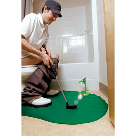 Golf Potty Putting 7 Pc Novelty Set Bathroom Green Golf Potty Putting 7 Pc Novelty Set Bathroom Green