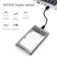 thumbnail image 3 of Caja SSD de 2,5 pulgadas SATA a USB3.1 Caja de disco duro SSD HDD de 8 TB (transparente) Tmvgtek Para estrenar, 3 of 9