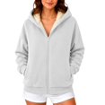 thumbnail image 2 of Certgust Winter Clothes Under $10 Hot Sales Zip Up Hoodie Women Fleece Lined Jacket Fall Winter Coat Casual Trendy Clothing, 2 of 4