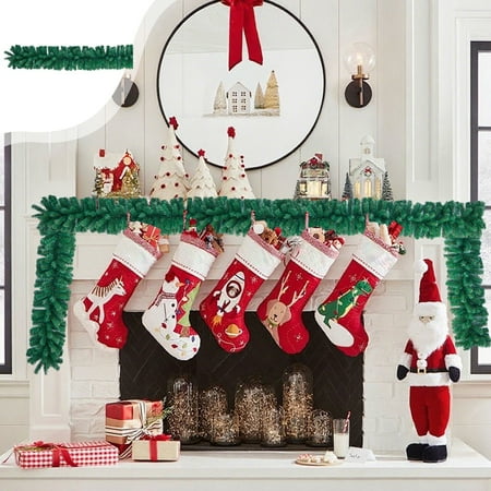 AUHomi Christmas Rattan Sequoia Fir Greenery Garland Faux Fir Christmas Garland – Indoor Seasonal Home Decor (18.86 Feet Garland B) AUHomi Christmas Rattan Sequoia Fir Greenery Garland Faux Fir Christmas Garland – Indoor Seasonal Home Decor (18.86 Feet Garland B)