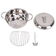 thumbnail image 2 of Steel Deep Fryer Pot 201 Stainless Steel 2.2L Japanese Frying Pot with Oil Drain Temperature Control and Lid for Kitchen Stove, 2 of 7