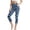 Blue, variant on PInxai Yoga Pants for Women High Elastic Waisted Skinny Leggings Printed Slim Leg Casual Athletic Dancing Pants,BlueC,XXL
