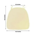 thumbnail image 3 of Efavormart 2" Thick Ivory Chiavari Chair Pad, Memory Foam Seat Cushion With Ties and Removable Cover, 3 of 11
