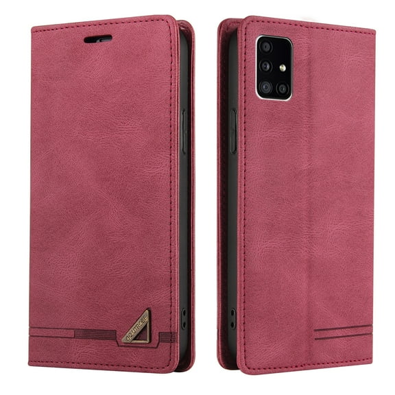 For Samsung Galaxy A71 5G Wallet Case,Premium Solid Color Leather [RFID Blocking] Luxury ID Cash Credit Card Slots Holder Carrying Pouch Magnetic Folio Flip Stand Cover For Samsung Galaxy A71 5G,Red