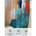 thumbnail image 6 of Sheer Curtains 63 Inch Length, Oil Painting Semi Sheer Curtains Light Filtering Window Treatment, Colorful Modern Abstract Graffiti Art Privacy Voile Drapes for Living Room Bedroom 52x63 Inch, 6 of 7