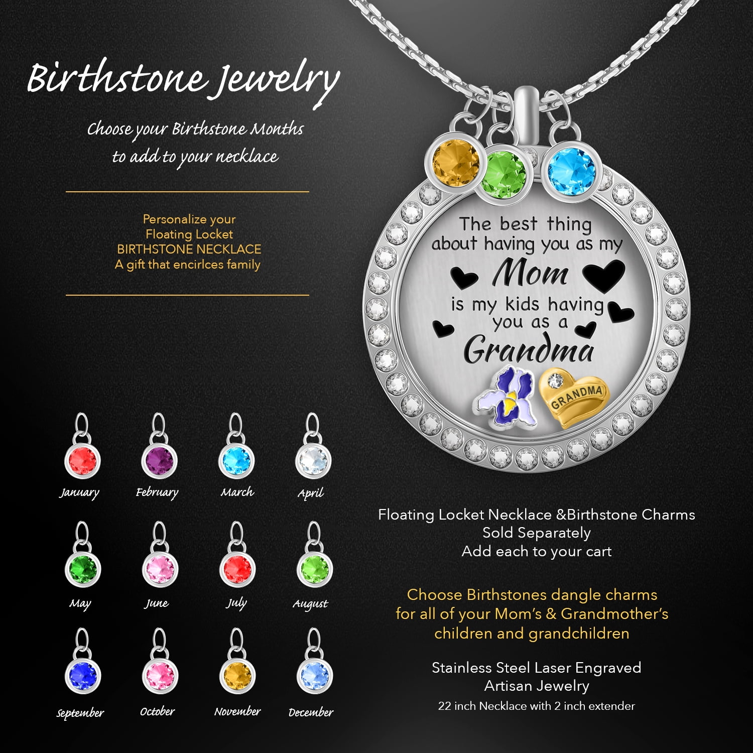Nana Necklace huge sale European style strand charm gift Jewelry grandmother