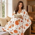 thumbnail image 6 of Thanksgiving Flannel Throw Blanket, Soft Warm Lightweight Harvest Pumpkin Fall Print Decorative Blanket for Couch, Bed and Living Room, Cozy Holiday Party Gift and Home Decor, 51x59 Inch, 6 of 6
