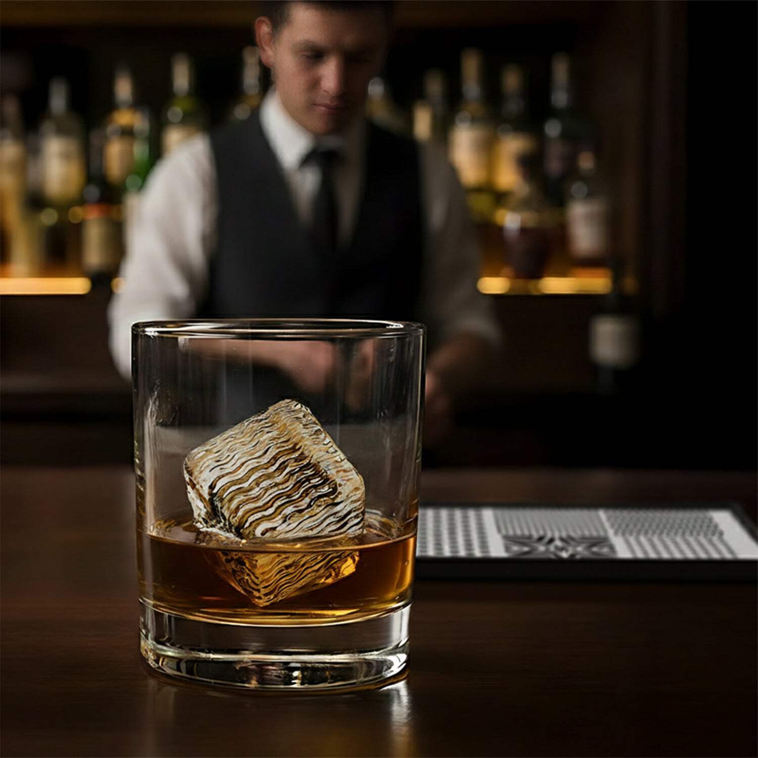 Ecozoi Stainless Steel Ice Cube Stamp Tray, with Silicone Ice Cube Tray and Tongs