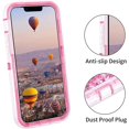 thumbnail image 3 of Entronix iPhone 13 Heavy Duty Glitter Case for Girls Women Liquid Bling Sparkle Shining Glitter Luxury Shockproof Quicksand Soft TPU Cover for iPhone 13 6.1" Pink, 3 of 3
