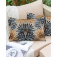 thumbnail image 6 of Navy Blue Brown Throw Pillow Cover 16 x 24 Inch Decorative Pillow Cover Tropical Vintage Botanical Palm Leaves Lumbar Pillowcase Seasonal Rectangle Cushion Case for Couch Sofa Bed Living Room, 6 of 7